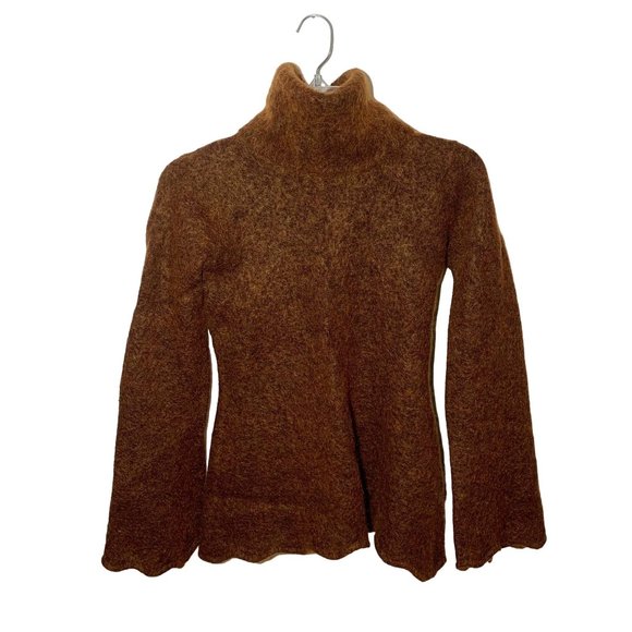 Alexandre Bartlett --Mohair Wool Blend Copper Colored Turtle Neck Sweater Size M - Picture 1 of 10